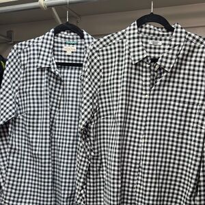 Old Navy Black and White Plaid Men's Shirt